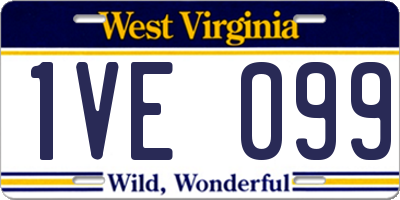 WV license plate 1VE099