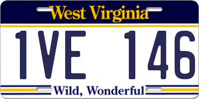WV license plate 1VE146