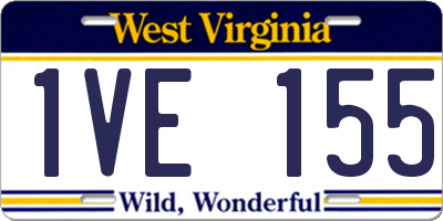 WV license plate 1VE155