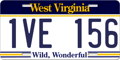 WV license plate 1VE156