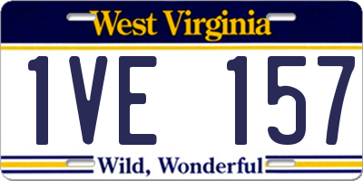 WV license plate 1VE157