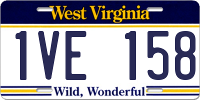 WV license plate 1VE158