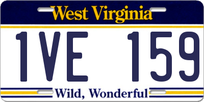 WV license plate 1VE159