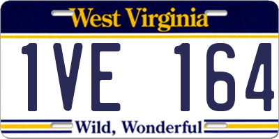 WV license plate 1VE164
