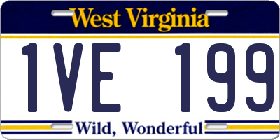 WV license plate 1VE199
