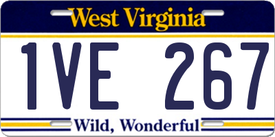 WV license plate 1VE267