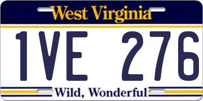 WV license plate 1VE276