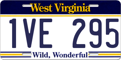 WV license plate 1VE295