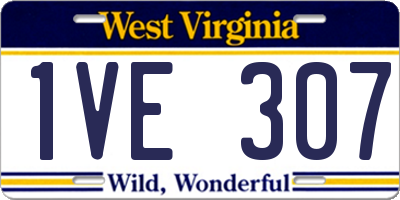 WV license plate 1VE307
