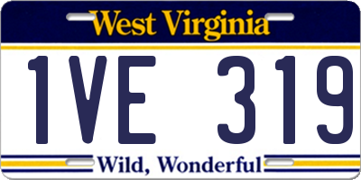 WV license plate 1VE319