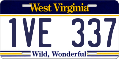 WV license plate 1VE337