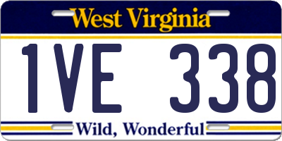 WV license plate 1VE338