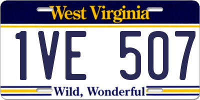 WV license plate 1VE507