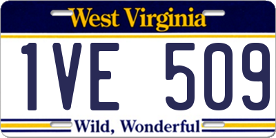 WV license plate 1VE509