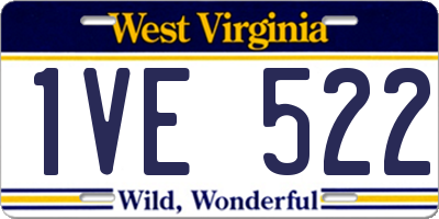 WV license plate 1VE522