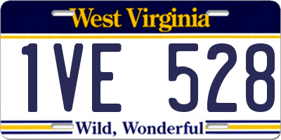 WV license plate 1VE528