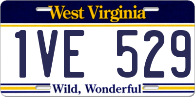 WV license plate 1VE529