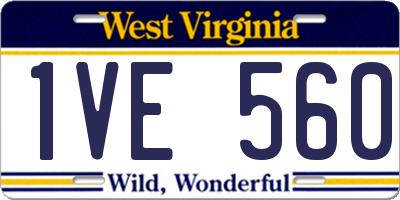 WV license plate 1VE560