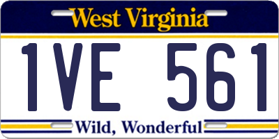 WV license plate 1VE561