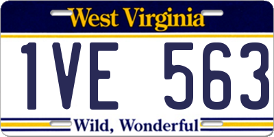 WV license plate 1VE563