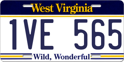 WV license plate 1VE565