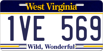 WV license plate 1VE569