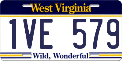 WV license plate 1VE579