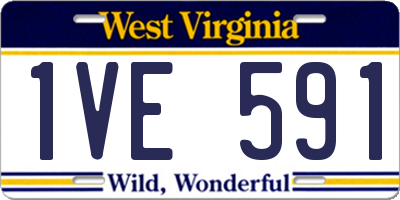 WV license plate 1VE591