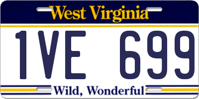 WV license plate 1VE699