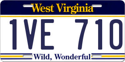 WV license plate 1VE710