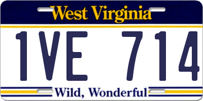 WV license plate 1VE714