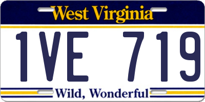 WV license plate 1VE719
