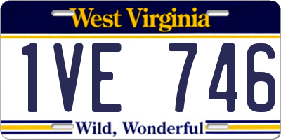 WV license plate 1VE746