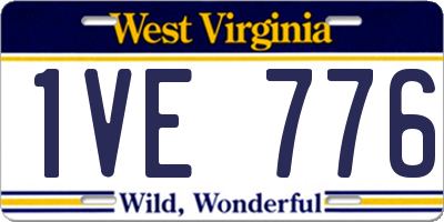 WV license plate 1VE776