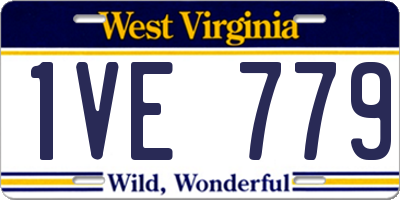 WV license plate 1VE779