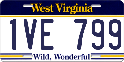 WV license plate 1VE799