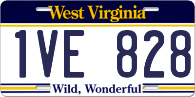 WV license plate 1VE828