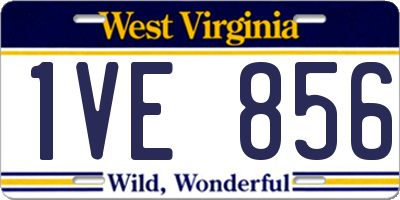 WV license plate 1VE856