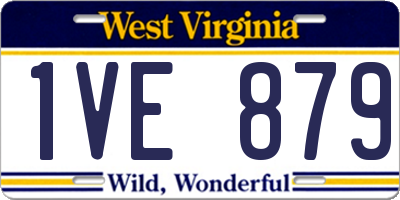WV license plate 1VE879