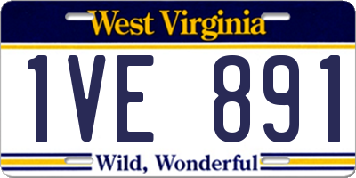 WV license plate 1VE891