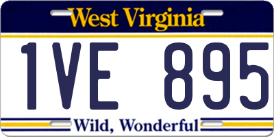 WV license plate 1VE895