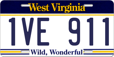 WV license plate 1VE911