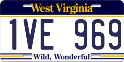 WV license plate 1VE969