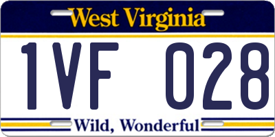 WV license plate 1VF028