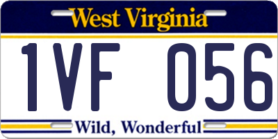 WV license plate 1VF056