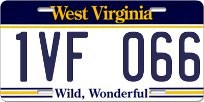WV license plate 1VF066