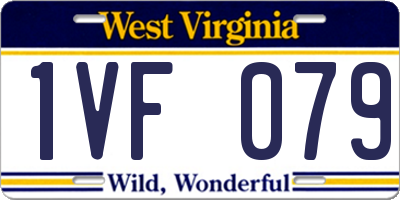 WV license plate 1VF079