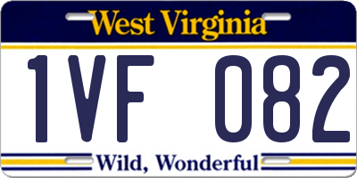 WV license plate 1VF082