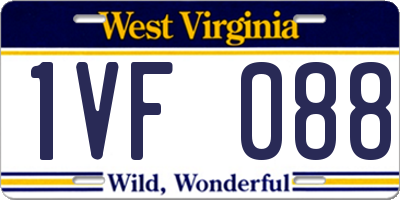 WV license plate 1VF088