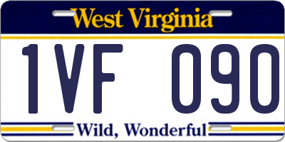 WV license plate 1VF090